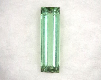 Green Tourmaline Gemstone Loose 2ct Baguette Cut Natural Stone Faceted