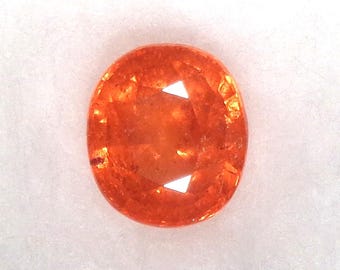 Spessartite Garnet Gemstone 2.32ct Oval Cut Natural Fanta Orange Loose Stone