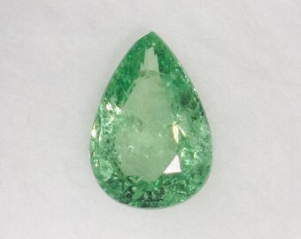 Tsavorite Garnet Loose Stone 1.61ct Green Pear Cut Natural Gemstone