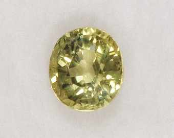 Yellow Tourmaline Loose Stone 1.39ct Oval Cut Natural Gemstone Faceted