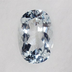 Pale Blue Aquamarine Stone 2.98ct Oval Cut Natural Beryl Gemstone Faceted March Birthstone