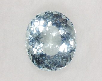 Aquamarine Gemstone 2.38ct Natural Pale Blue Oval Cut Loose Stone March Birthstone
