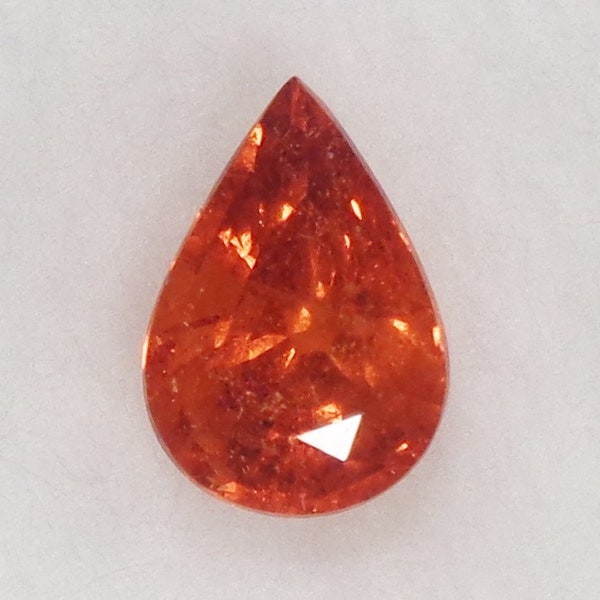 Spessartite Garnet Gemstone 1.32ct Natural Loose Stone Pear Cut Mandrin Orange Spessartine January Birthstone