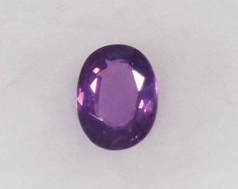 Loose Purple Sapphire Natural .68ct Gemstone Oval Cut Faceted Stone