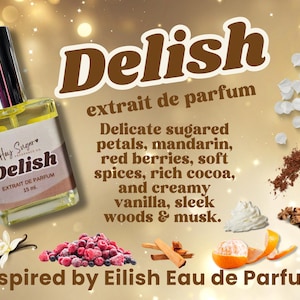 Delish Perfume - vanilla gourmand perfume, Inspired by Eilish, amber musk perfume, unisex perfume, everyday perfume, long lasting perfume