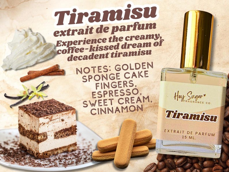 tiramisu perfume, tiramisu fragrance, coffee perfume, espresso perfume, gourmand perfume, dessert perfume, creamy perfume, milky perfume, cinnamon perfume, Gift for her, Italian dessert, bakery perfume, oerfume samples, mothers day gift, marshmallow