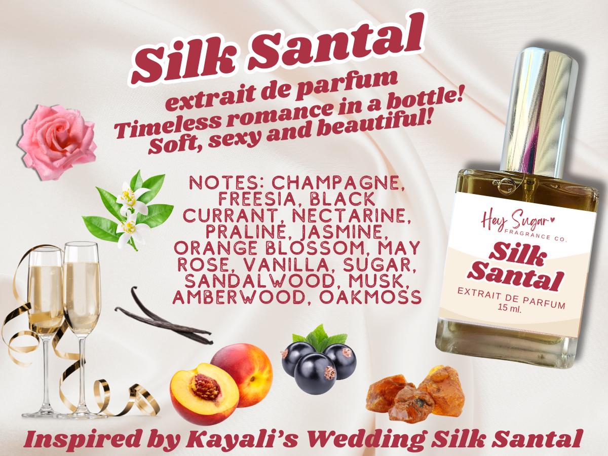 Perfume Silky Santal: un perfume cremoso y sofisticado inspirado en fragancias, fragancias dupe, perfumes de lujo, perfumes de boda, perfumes santal,