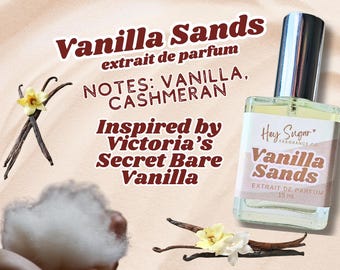 Vanilla Sands Perfume - Inspired by Bare Vanilla, Victoria's Secret Dupe, Wonderful vanilla for layering, gift for her, perfume samples