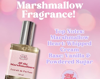 Marshmallow Perfume, gourmand dessert perfume, viral tiktok perfume,  sweet scent of vanilla, marshmallow fluff, sugar, bakery fragrance