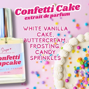 Confetticupcakeparfum -vanilletaart, zoete botercrèmegeur -gourmandparfum, zoete vanillegeur, cadeau voor haar, parfummonster