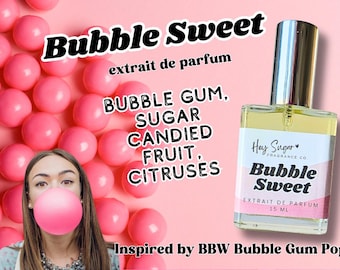Bubble Sweet Perfume - Nostalgic Bubblegum fragrance, A fun, youthful scent, brings back childhood memories, gift for her, perfume samples