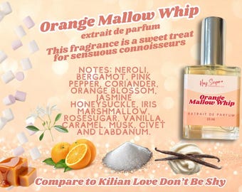 Orange Vanilla Marshmallow Whip perfume - A lovely shy perfume, gourmand floral scent, neroli, marshmallow, sophisticated & delicious
