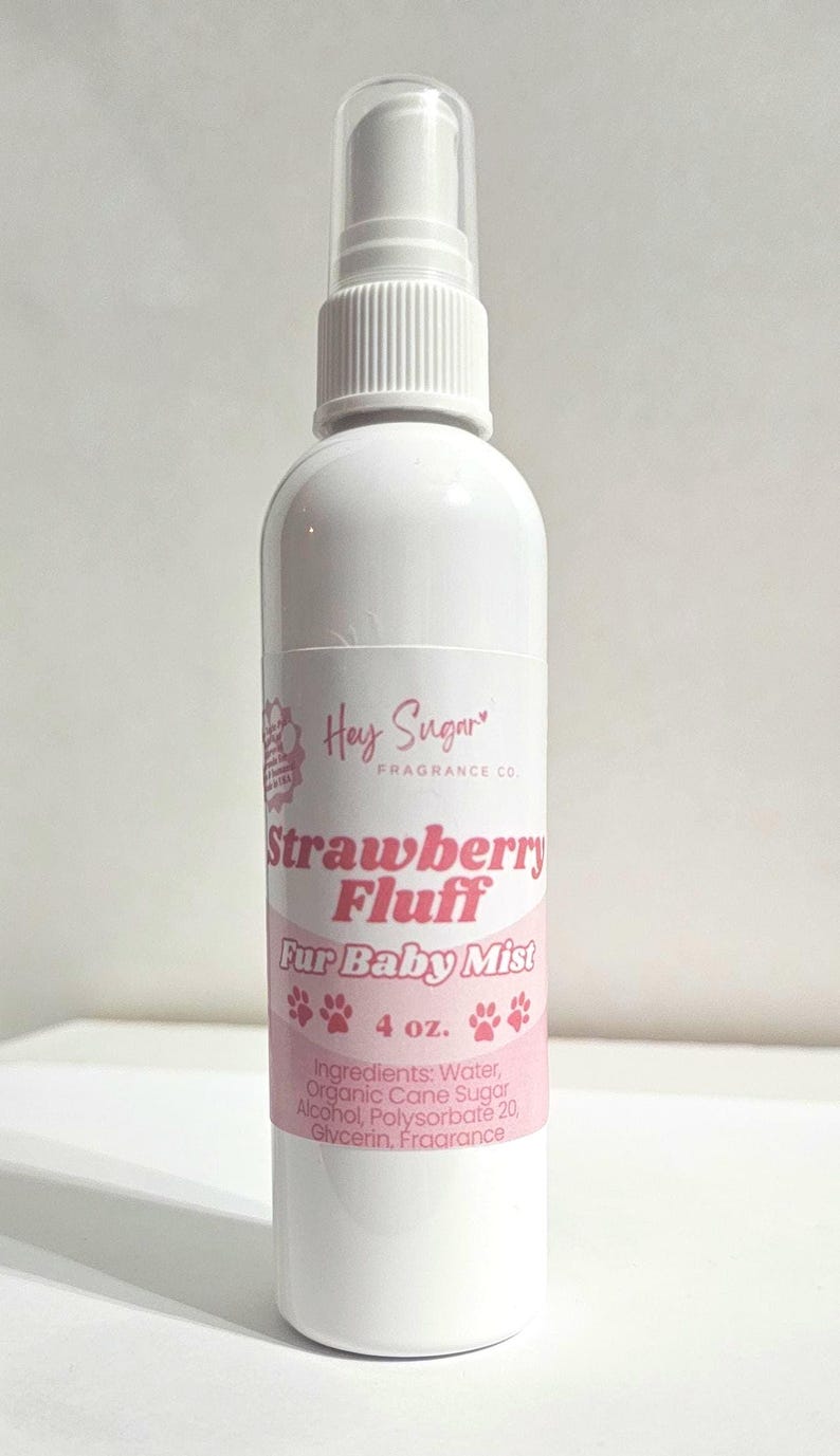 kayali yum bougie marshmallow, kayali perfume, dog perfume, marshmallow dog perfume, strawberry dog perfume, tum bougie dog perfume, dog collar, pet tag, dog grooming, dog coat care, dog deodorizer, dog brush, organic dog shampoo, vegan dog shampoo