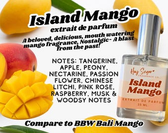Island Mango Perfume - Bali Mango fragrance, Fresh Fruity Scent, Layering Perfume, Gift for Her, Perfume Samples, Summer Fragrance
