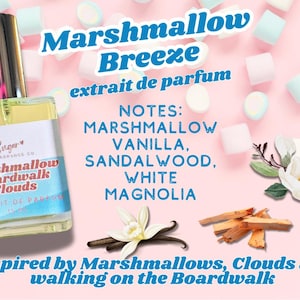 Boardwalk Marshmallow Clouds Parfum - Marshmallow, Magnolie & Vanille, sauberes Mädchen Parfüm, Geschenk für Sie, Parfümproben, inspiriertes Parfüm