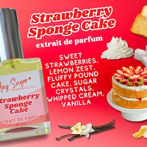 strawberry pound cake perfume, strawberry shortcake perfume, strawberry perfume, strawberry perfume, fruit perfume, pound cake perfume, gourmand perfume, phlur strawberry letter, kayali yum bougie marshmallow, Phlur strawberry, gift for her, samples