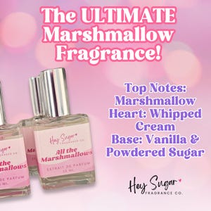 Ultimate Marshmallow Perfume, "All The Marshmallows"-Parfum de Extrait-highly fragranced gourmand scent for body, luxury handcrafted perfume