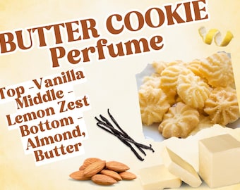 Butter Cookies Perfume - Gourmand Vanilla Bakery Scent, cozy irresistible dessert fragrance, warm baked vanilla butter dough, gift for her