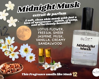 Midnight Musk Perfume – Creamy Sandalwood, Floral Skin Scent