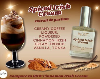 Spiced Irish Cream Perfume - Warm & Cozy Gourmand, Cinnamon, Vanilla, Coffee Liqueur Gourmand Fragrance, Gift for Her, Perfume Samples