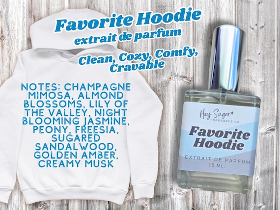 Favorite Hoodie Perfume- Clean girl fragrance, cozy musk perfume, fresh perfume, skin scent, perfume samples, affordable perfume, giftable