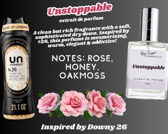 Unstopables #26 Perfume – Laundry Fresh Perfume – Oakmoss Rose Honey Fragrance – Clean Girl Scent – Cozy Fresh Linen Perfume - Affordable