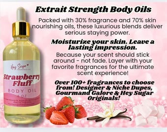 Body Oil - Richly scented body oil- fragrance layering - perfume oil for body, moisturizing, skin care, gift for her, body oil samples
