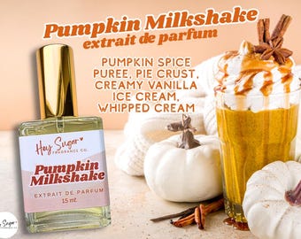 Pumpkin Milkshake Perfume | Fall Gourmand Fragrance | Pumpkin Spice Vanilla Scent | Sweet Cozy Autumn Perfume | Body Spray for Women | Gift