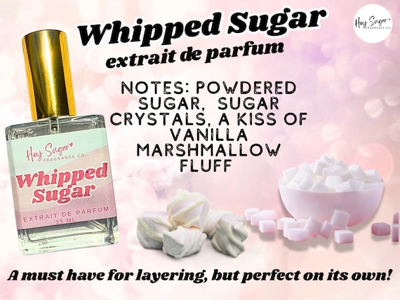 Whipped Sugar Perfume - Sweet Powdered Sugar fragrance, gourmand perfume, layering perfume, gift for her, body oil, perfume samples, dessert