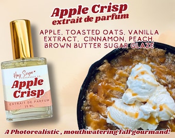 Apple Crisp Parfym - Karamellsmör, brunt socker, äppeldoft, fotorealistisk dessertdoft, gourmandparfym, höstdoft, present