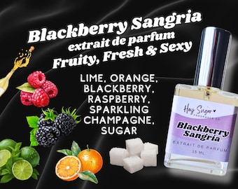 Blackberry Sangria Perfume - Fruity fresh gourmand fragrance, perfect for summer - upscale, sexy and fresh, gift for her, perfume samples