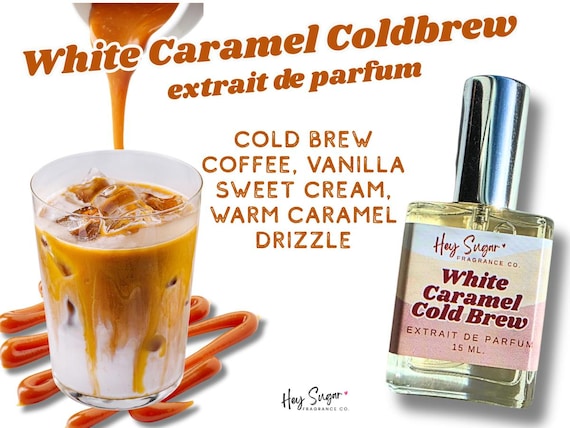 White Caramel Cold Brew Perfume - Sweet caramel, cream and coffee gourmand perfume, fall fragrance, gift for her, perfume sample, hey sugar