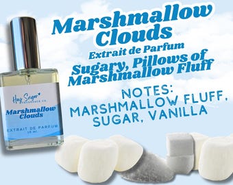 Marshmallow Cloud Perfume - A sugary sweet marshmallow fluff fragrance - gourmand perfume, layering perfume, gift for her, perfume samples