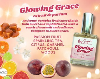 Glowing Grace Perfume - A sweet fruity floral perfume, boutique perfume, gift for her, perfume samples, sweet and graceful scent, clean girl
