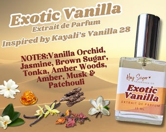 Exotic Vanilla Perfume - Rich Vanilla Amber perfume, gourmand perfume, date night perfume, gift for her, inspired by dupe fragrance