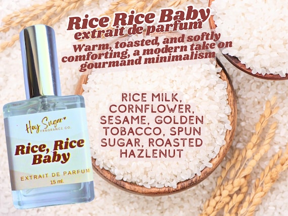 Rice, Rice Baby - Rice perfume, savory gourmand, creamy musky fragrance, gift for her, long lasting perfume, perfume samples, unisex perfume