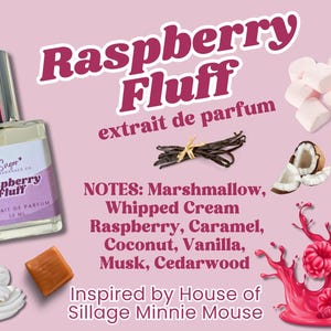 Raspberry Fluff Perfume-Inspired by scent, marshmallow, raspberry cream, gift for her, perfume samples, dupe perfume, fruity floral gourmand