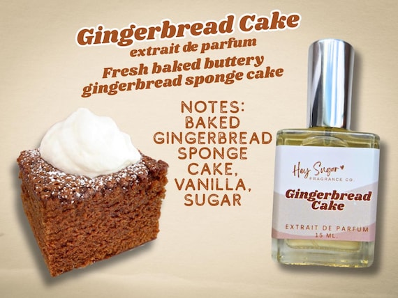Gingerbread Cake Perfume - Fall gourmand-layering perfume- cozy bakery fragrance- indie perfume,  vanilla scent - gift for her, samples