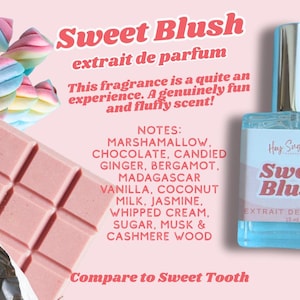 sweet blush perfume, sweet tooth perfume dupe, sabrina carpenter dupe, chocolate marshmallow perfume, gourmand perfume for women, sweet candy perfume, cozy vanilla perfume, cashmere musk scent, coconut milk perfume, romantic sweet fragrance, flirty feminine perfume, 15ml travel perfume, holiday gift for her, secret santa gift idea, stocking stuffer perfume, affordable gourmand perfume, creamy vanilla scent, sweet perfume etsy, dessert inspired perfume, cozy fall winter fragrance