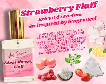 Strawberry Fluff Perfume - Inspired by a YUMmy marshmallow strawberry fragrance, gourmand perfume, fruity perfume, gift for her, samples