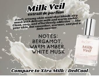 Milk Veil Perfume – Xtra Milk - Creamy Skin Musk & Soft Amber – Cozy Clean Girl Perfume – Your Skin But Better Scent - Affordable Perfume