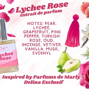 Lychee Rose Perfume - Inspired by an exclusive niche perfume - Rose gourmand fragrance - dupe , gift for her, mothers day, birthday