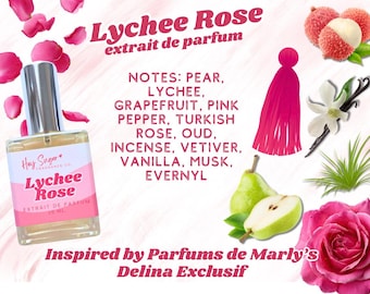 Lychee Rose Perfume - Inspired by an exclusive niche perfume - Rose gourmand fragrance - dupe , gift for her, mothers day, birthday