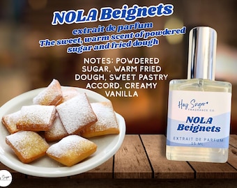 New Orleans Beignets Parfüm - Gourmand Parfüm - Gebratener Teig & Puderzucker Duft - Backwaren, Dessert Parfüm - Geschenk für Feinschmecker