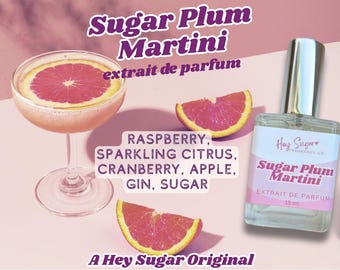 Sugar Plum Martini Perfume: Fruity Cocktail Scent - Raspberry, Plum & Gin