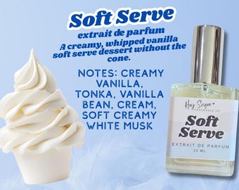 Soft Serve Perfume - Vanilla Gourmand Fragrance - Creamy Whipped Vanilla Scent - Gift for her- Layering Perfume - Perfume Samples, Hey Sugar