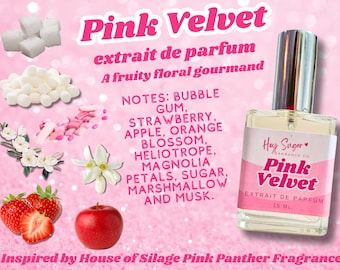 Pink Velvet Perfume - An Inspired by perfume, pink feline type - Fruity Fresh Gourmand, Gift for her, Perfume Samples, Vegan Perfume