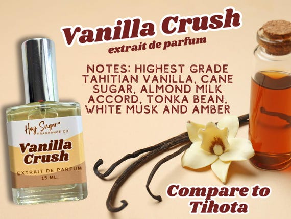 Vanilla Crush Perfume, gourmand perfume, vanilla perfume, layering vanilla, gift for her, sweet vanilla, smells like Tihota, indie perfume