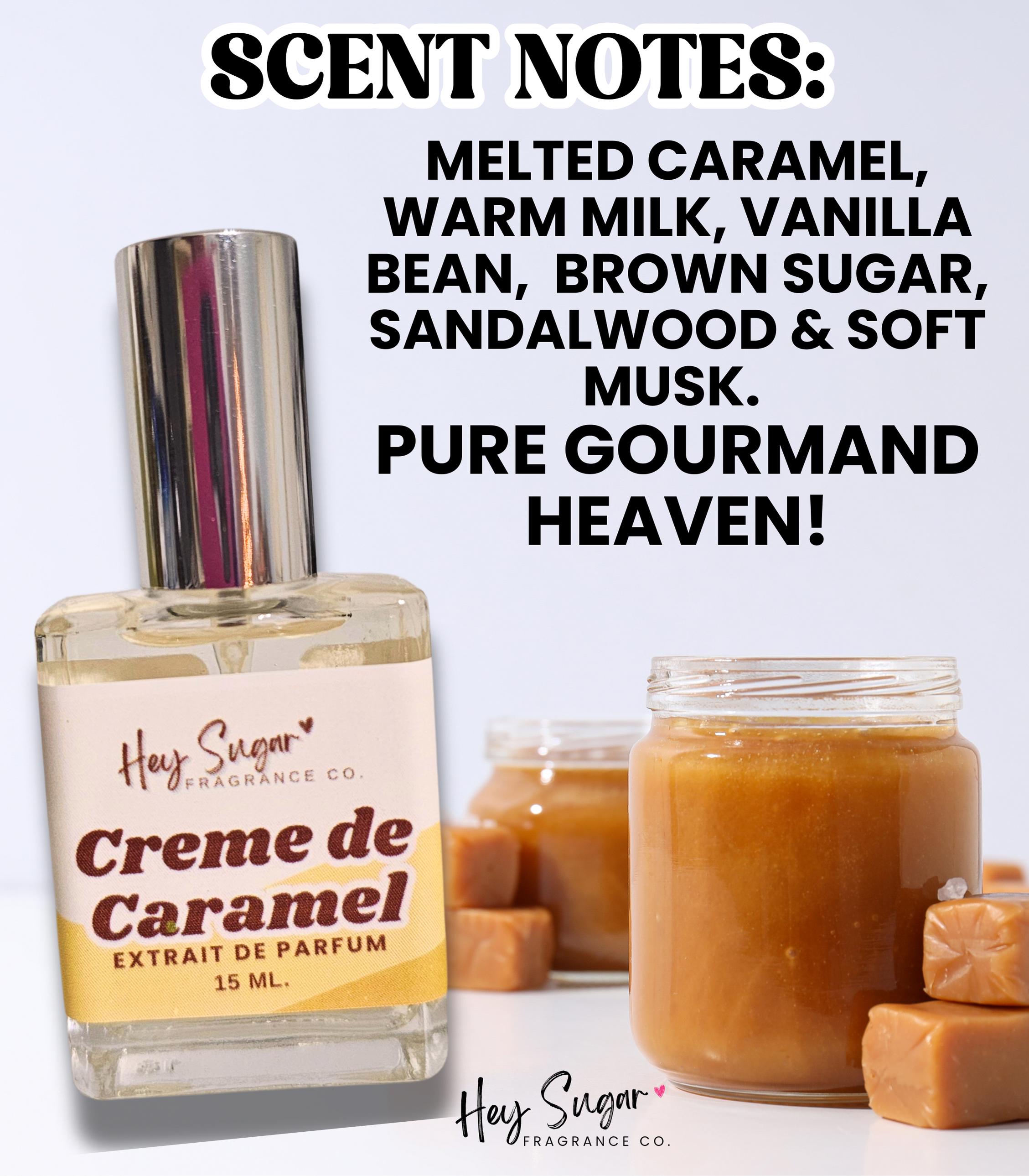 Perfume de Caramelo Fragancia Creme de Caramel, delicioso aroma gourmand, aroma puro de salsa de caramelo derretido, Tipo de piel Caramelo, perfume dulce