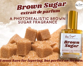 Brown Sugar Perfume - A photorealistic brown sugar fragrance, gourmand perfume, layering perfume, sweet scent, gift for her, perfume samples